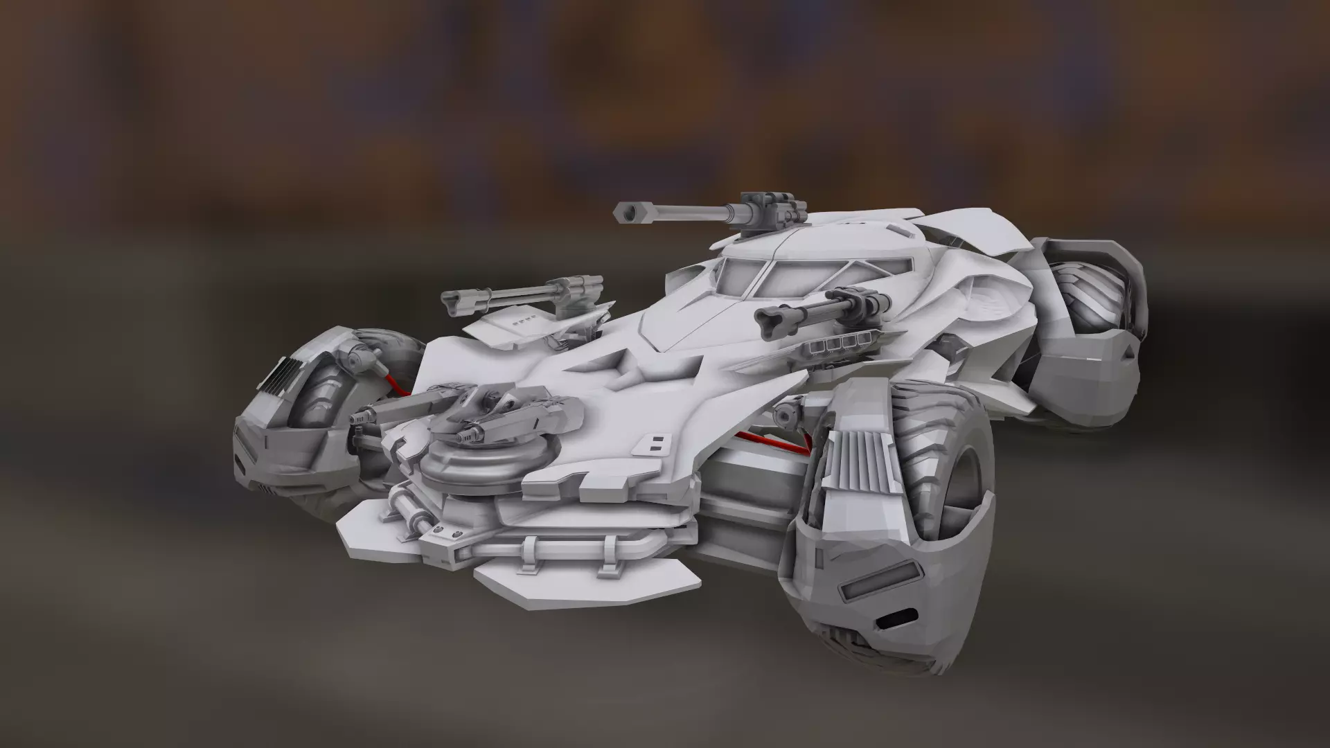 Batmobile JUSTICE LEAGUE STL  3D print model_0