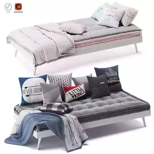 Sixties bed 3D model