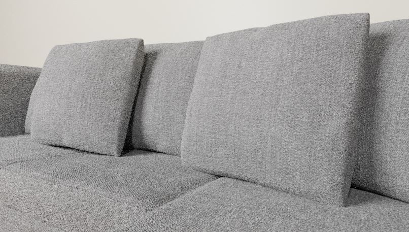 Grey couch 3D model_1
