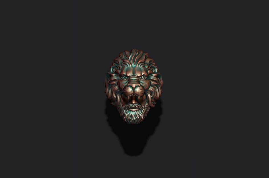 Man Lion ring 3D print model_9