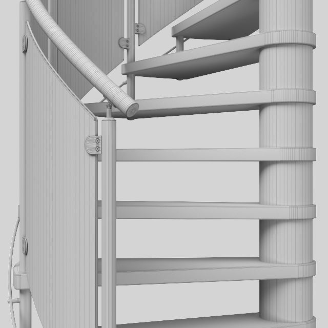 Spiral staircase 03 3D model_4