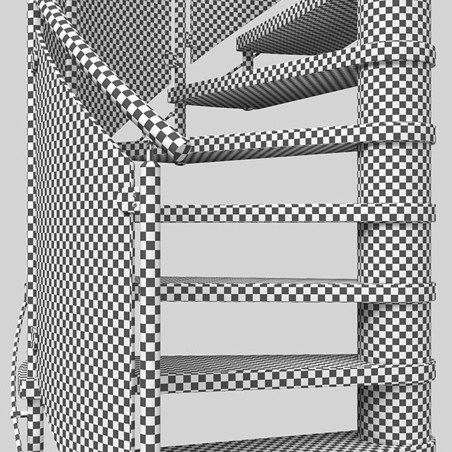 Spiral staircase 03 3D model_3