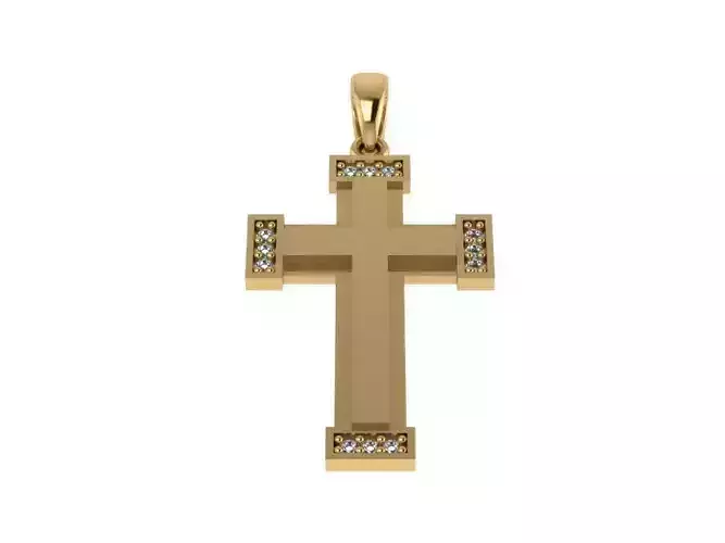 Cross Pendant 09 stl