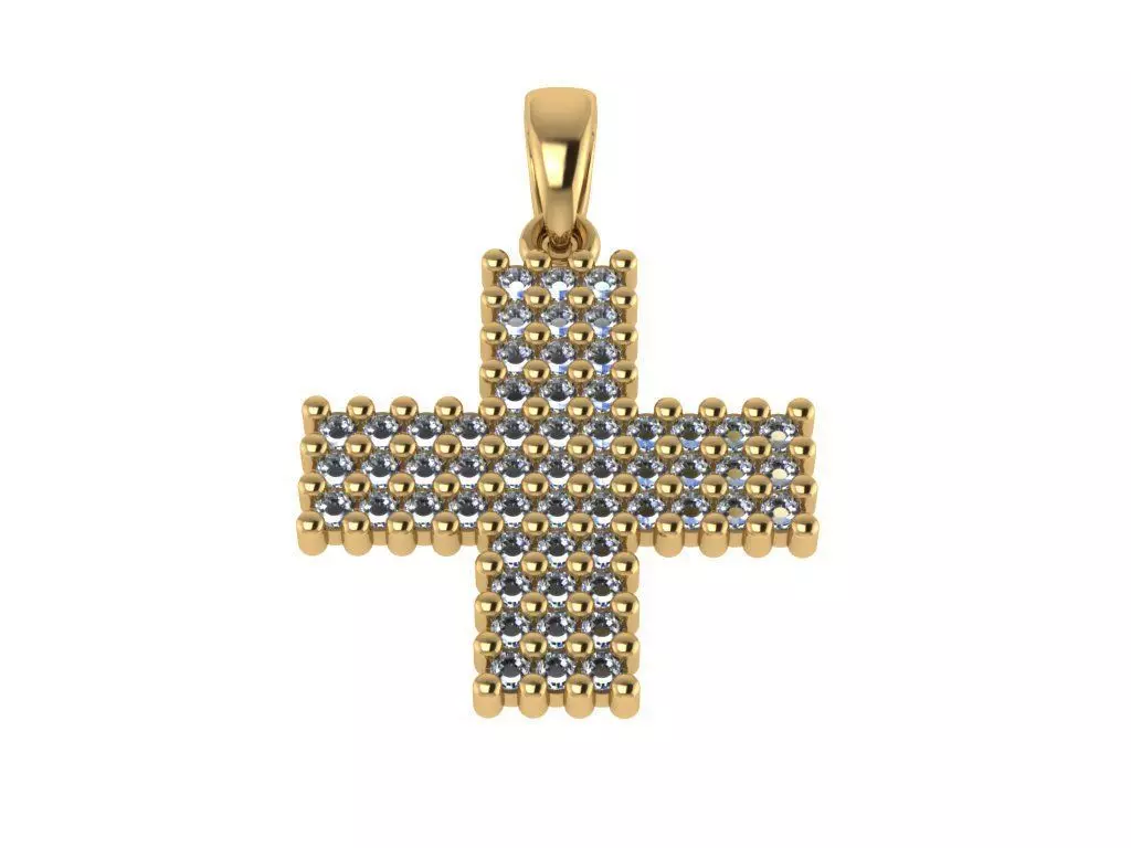 Cross Pendant 11 stl 3D print model