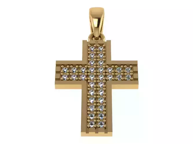 Cross Pendant 13 stl 3D print model