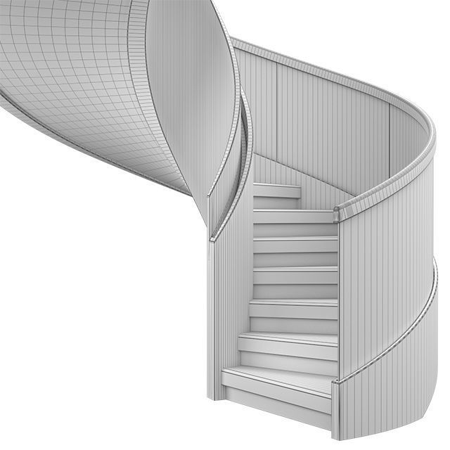 Spiral staircase 04 3D model_3
