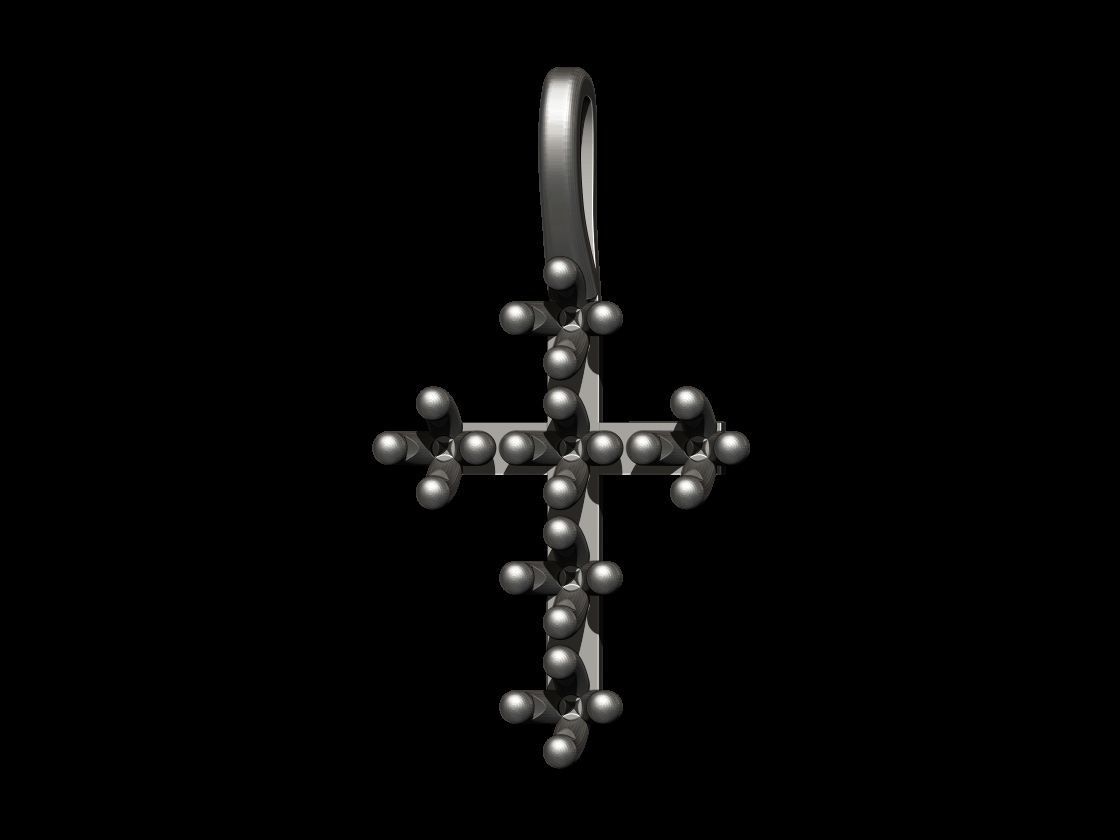 Cross Pendant 17 stl 3D print model_1