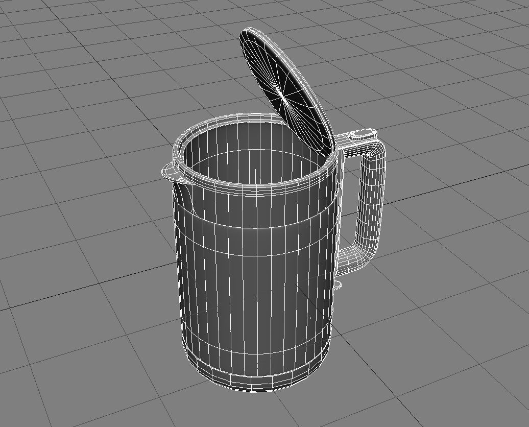 Kettle 3D Model coffee pot Low-poly 3D model_16