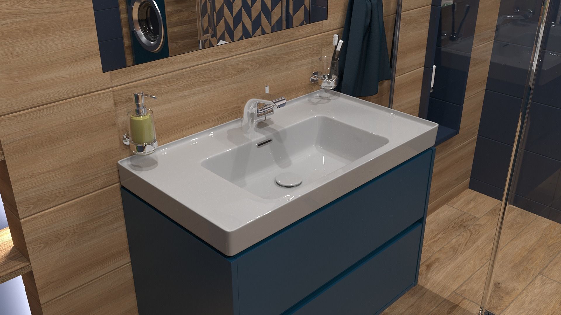 Bathroom 11 Low-poly 3D model_5