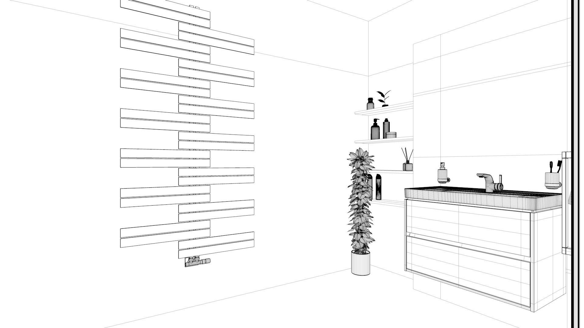 Bathroom 11 Low-poly 3D model_11