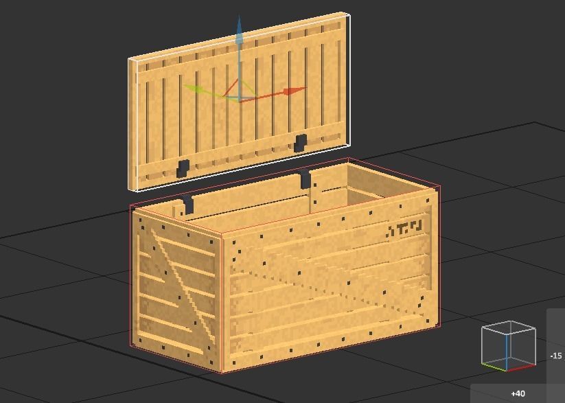 Set of wood boxes 3D model_2