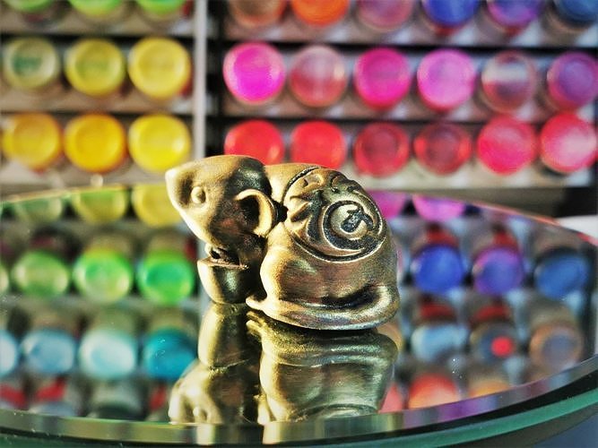 Oriental Mouse sculpture V3 -rodents souvenir -3D print model  3D print model