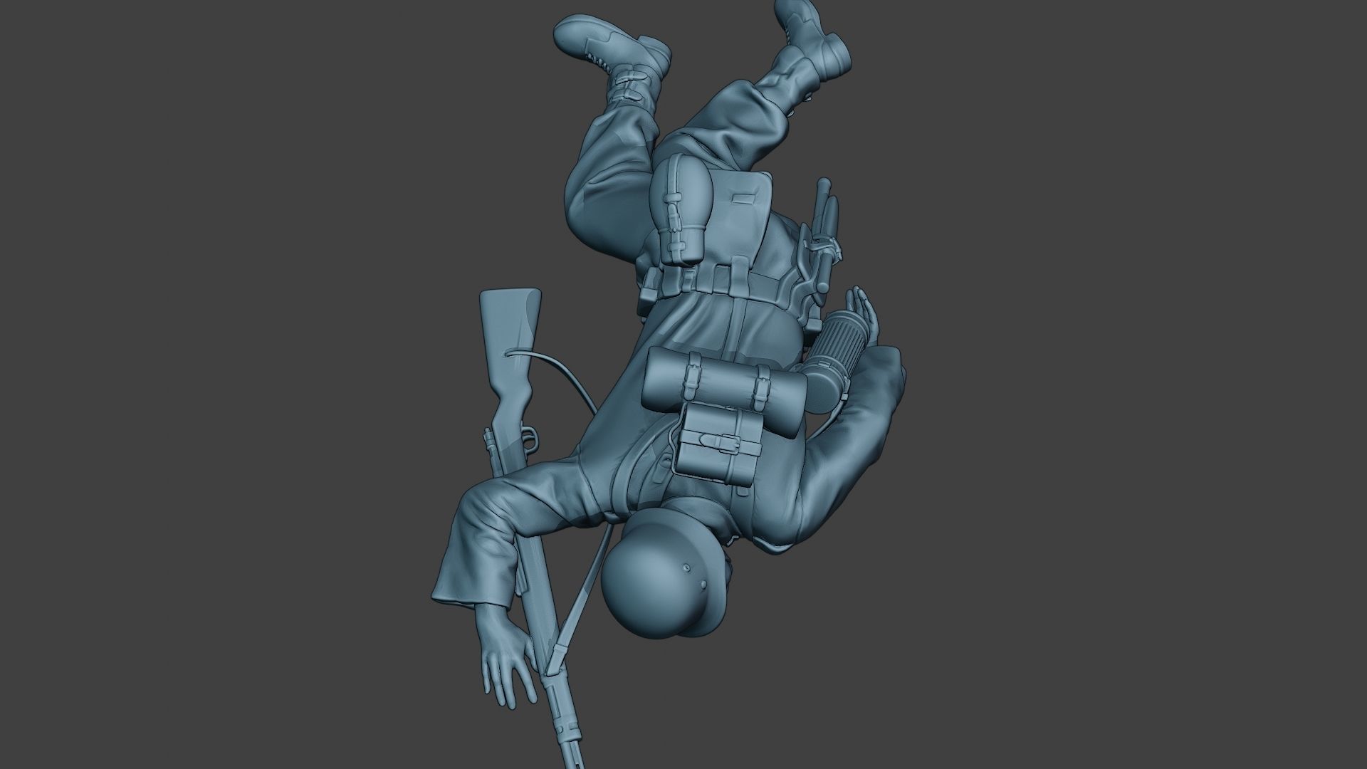 German soldier ww2 Killed2 G6 3D print model_13