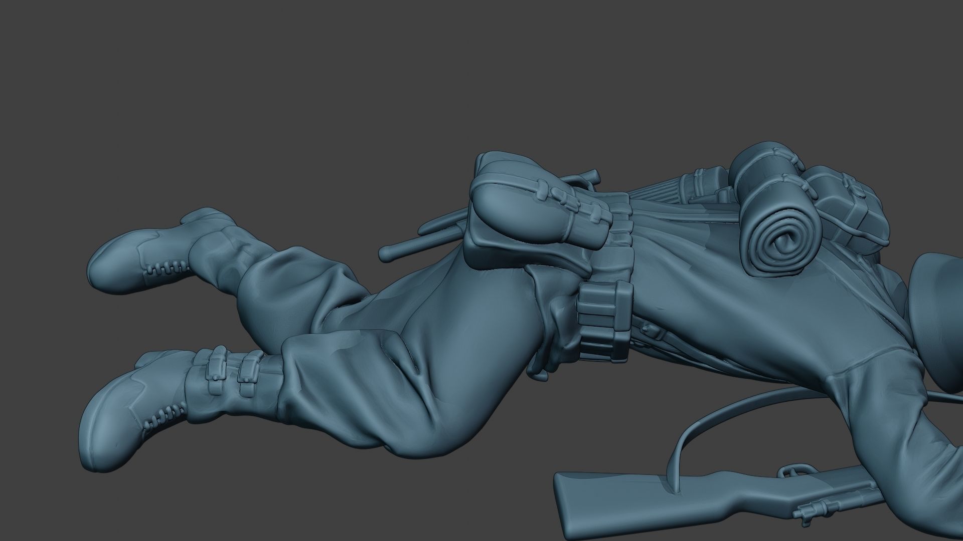 German soldier ww2 Killed2 G6 3D print model_19