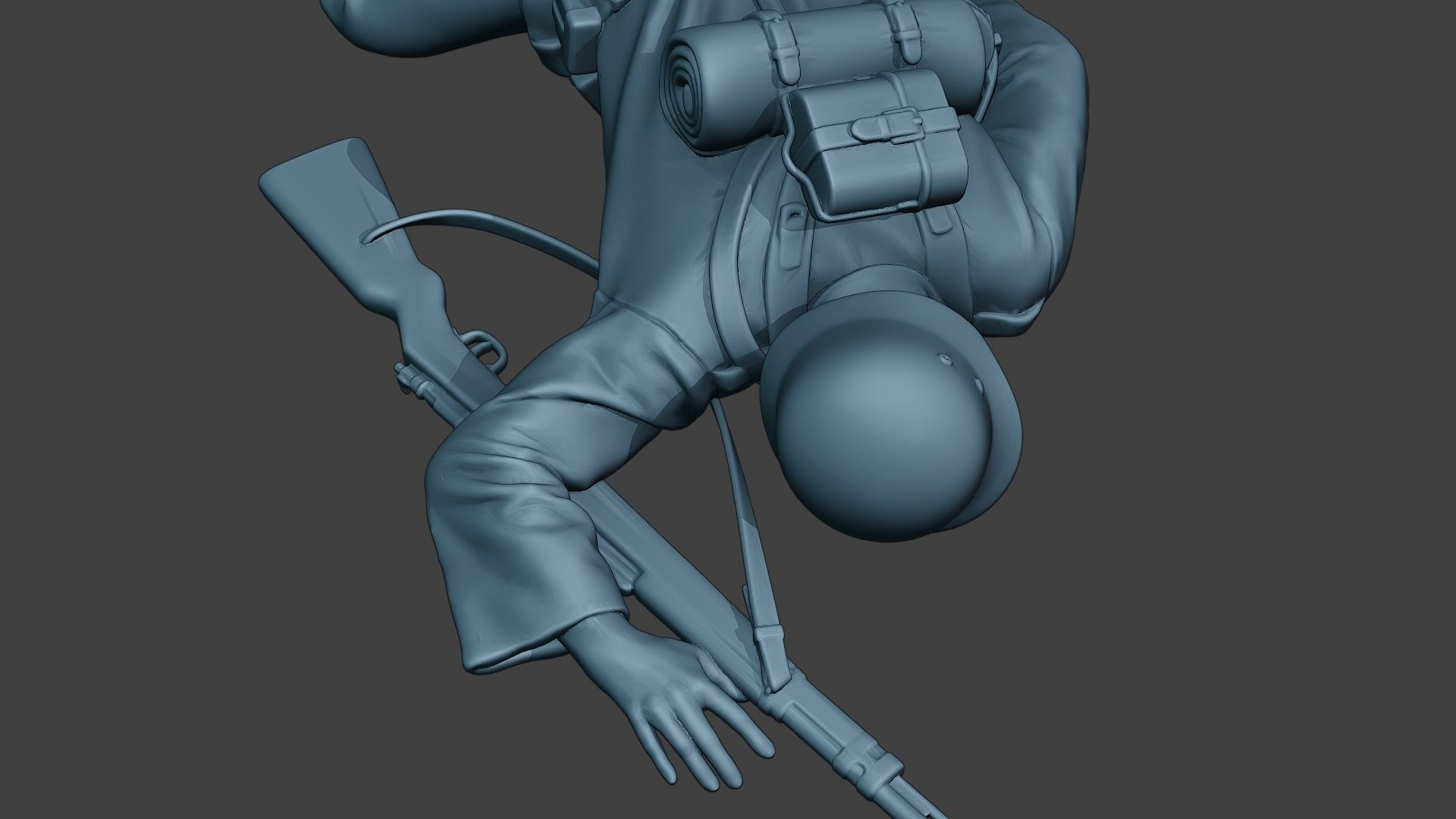 German soldier ww2 Killed2 G6 3D print model_18