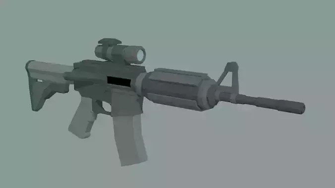 LowPoly M4A1 ACOG scope