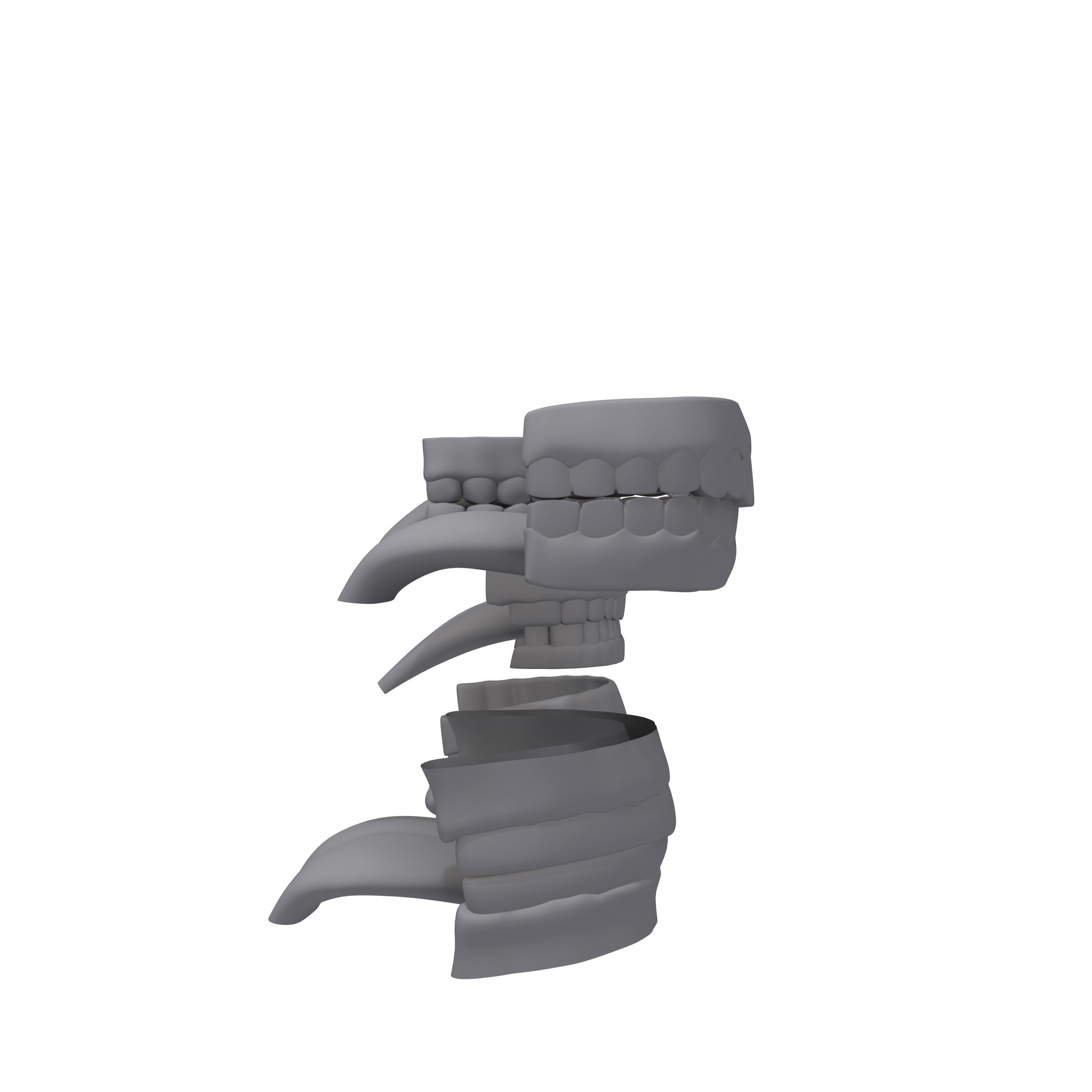 Human Mouth 03 Teeth Cartoon 3D model_11