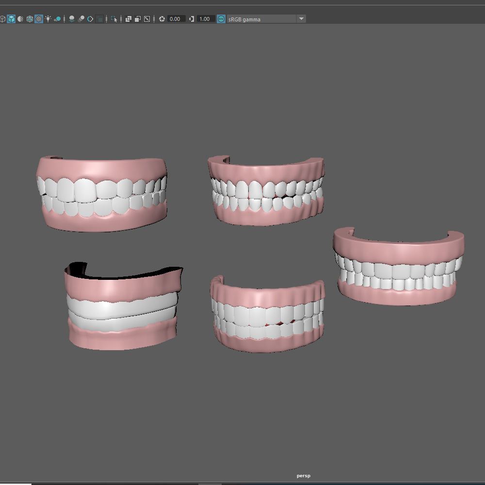 Human Mouth 03 Teeth Cartoon 3D model_15