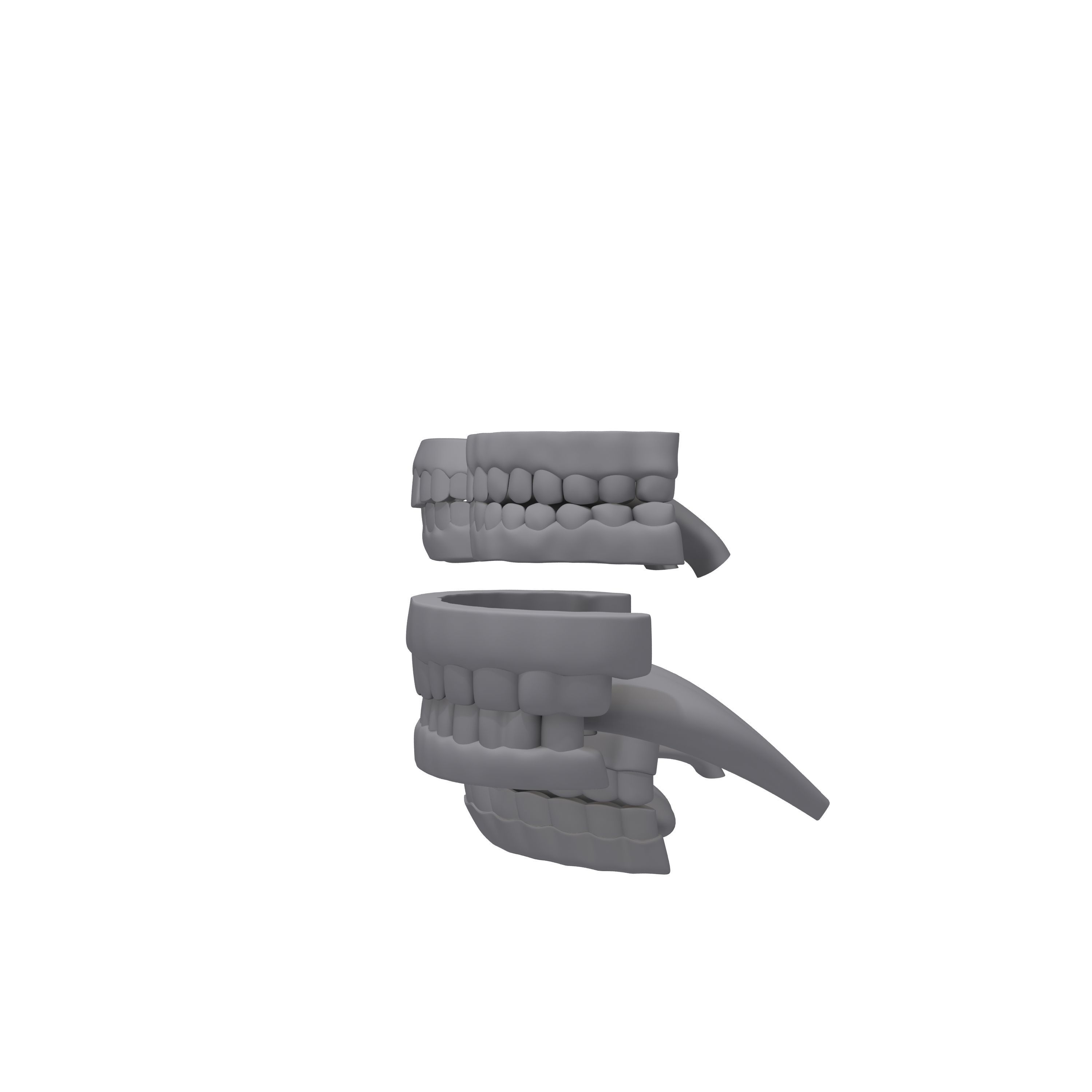 Human Mouth 03 Teeth Cartoon 3D model_13