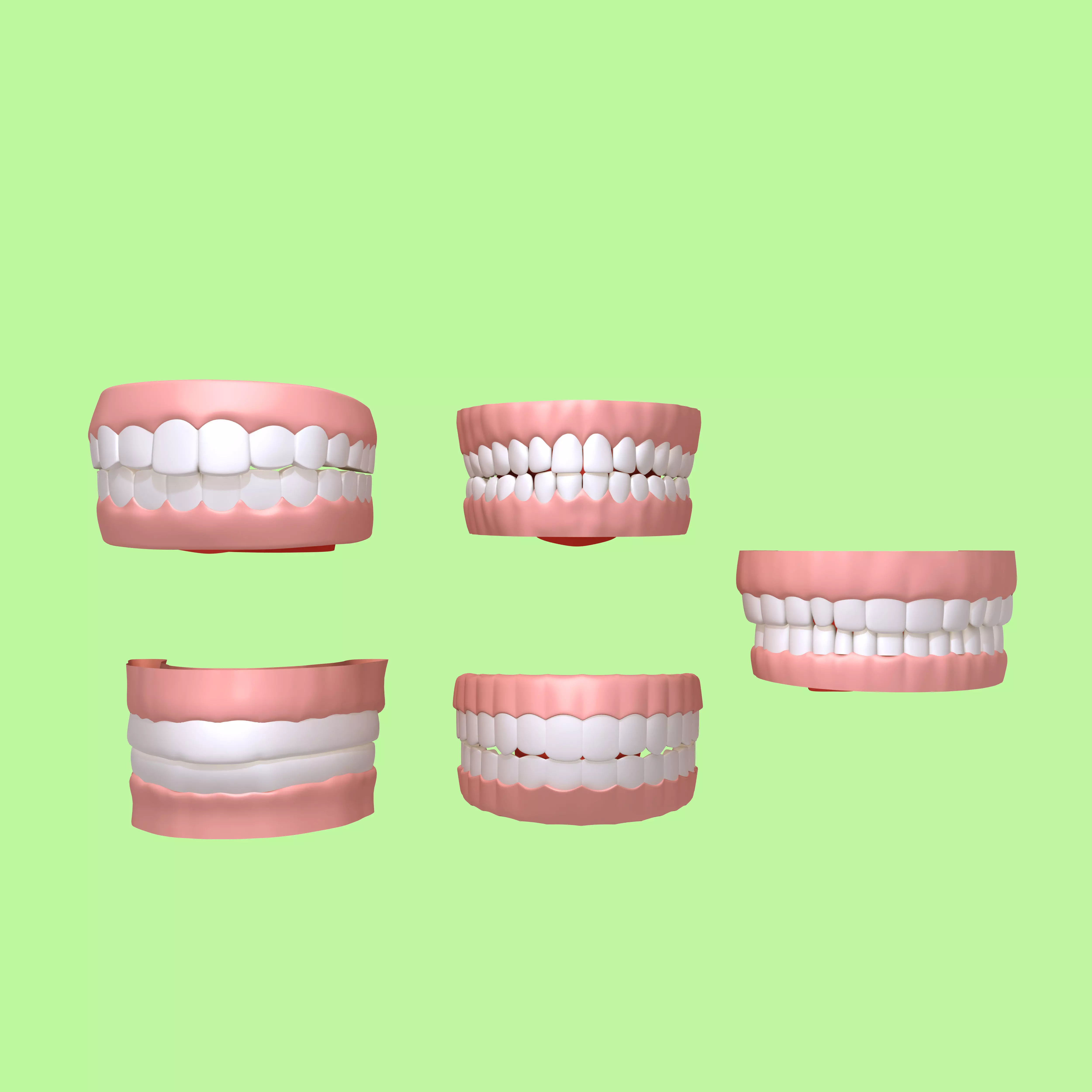 Human Mouth 03 Teeth Cartoon 3D model_0
