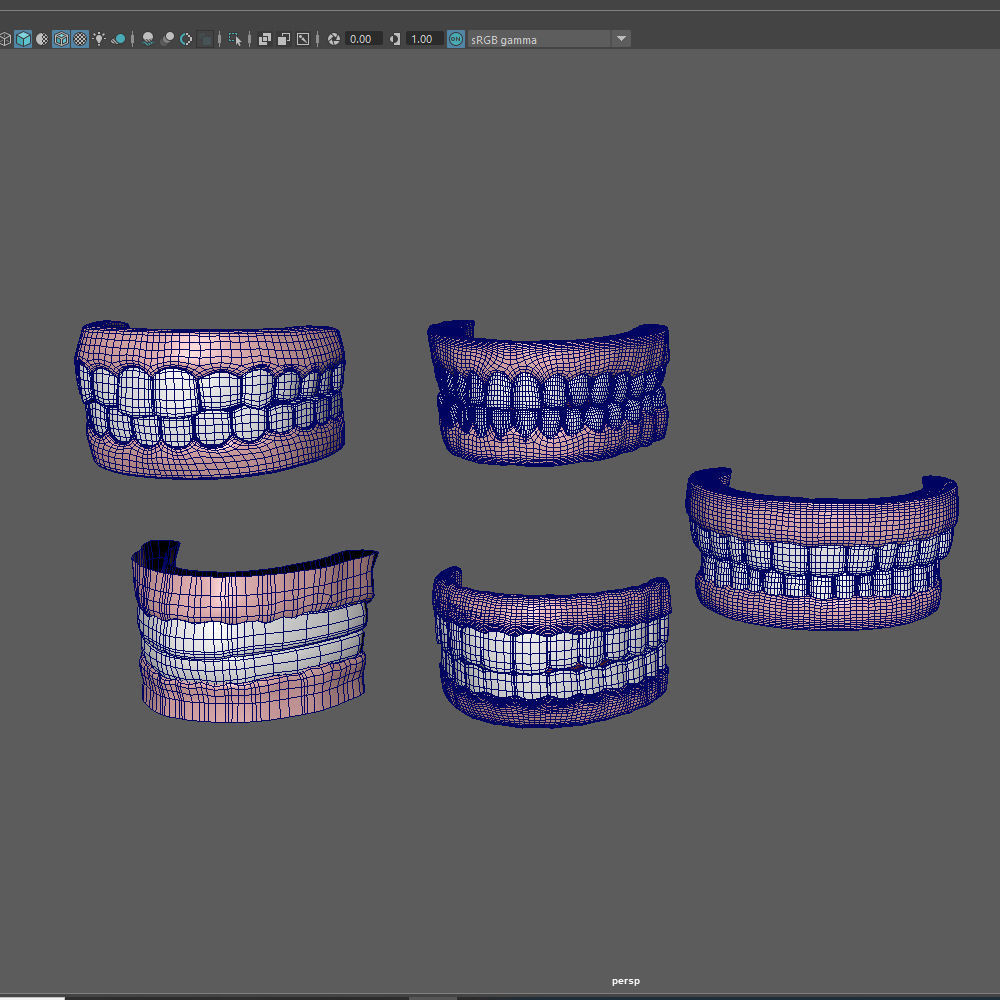 Human Mouth 03 Teeth Cartoon 3D model_16