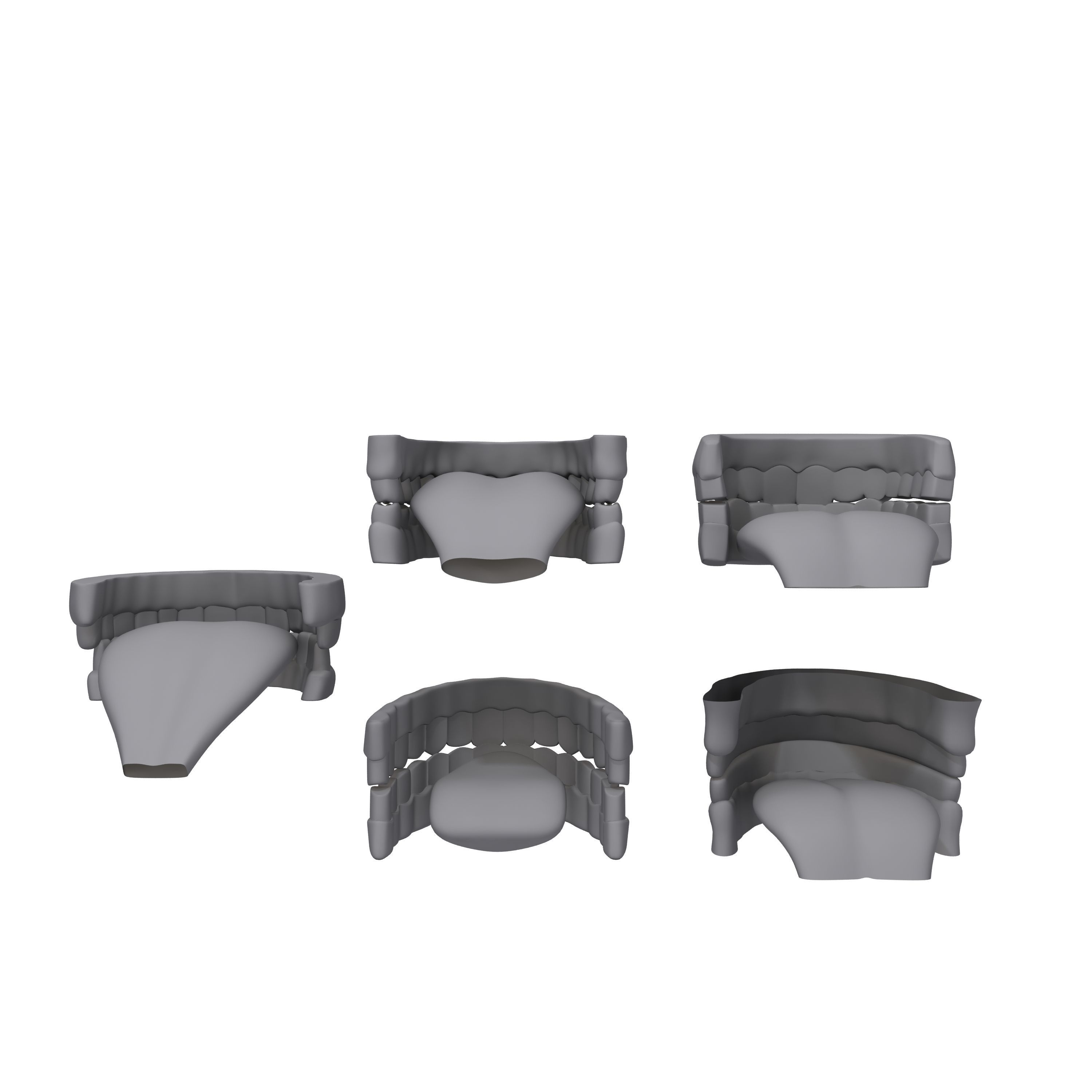 Human Mouth 03 Teeth Cartoon 3D model_12