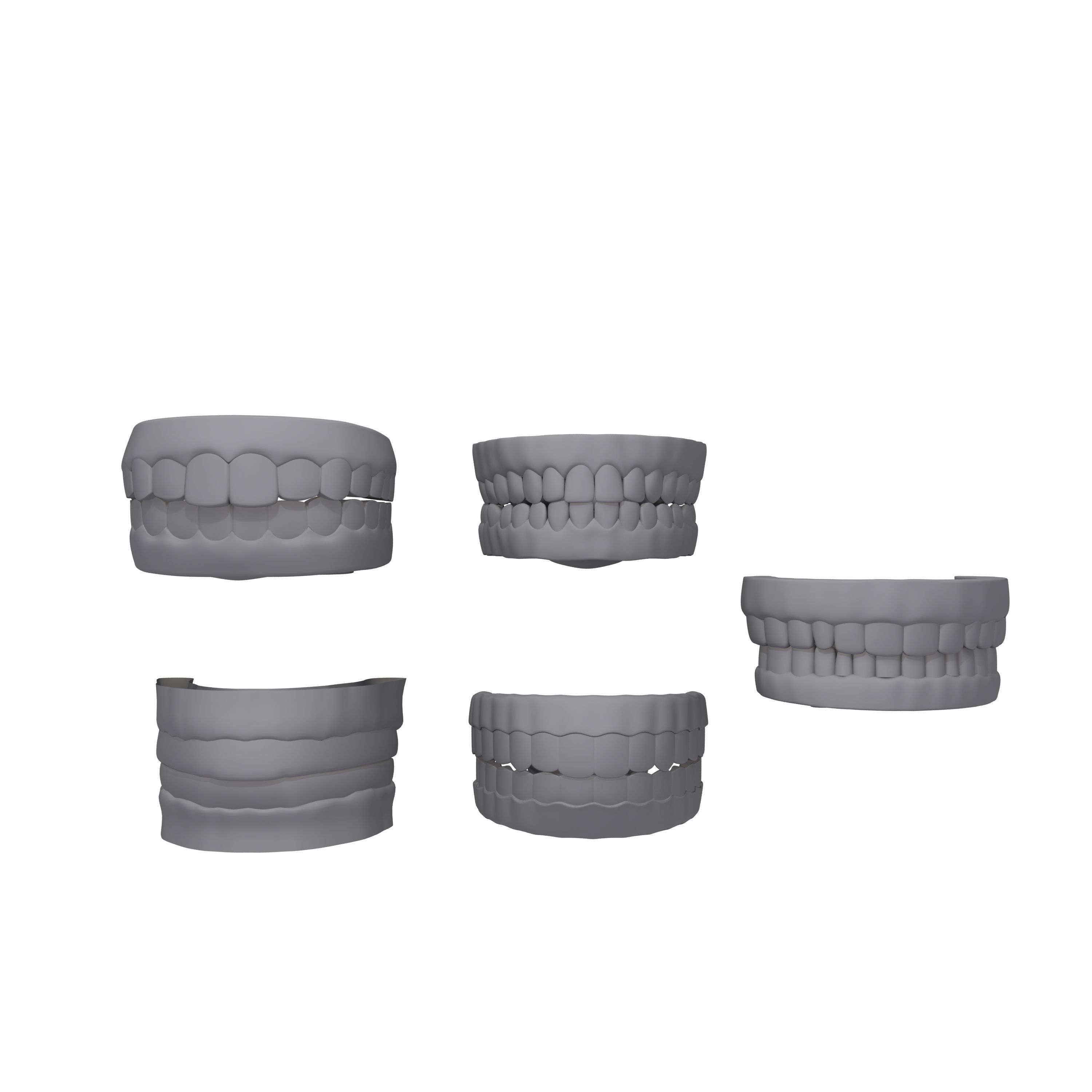 Human Mouth 03 Teeth Cartoon 3D model_10