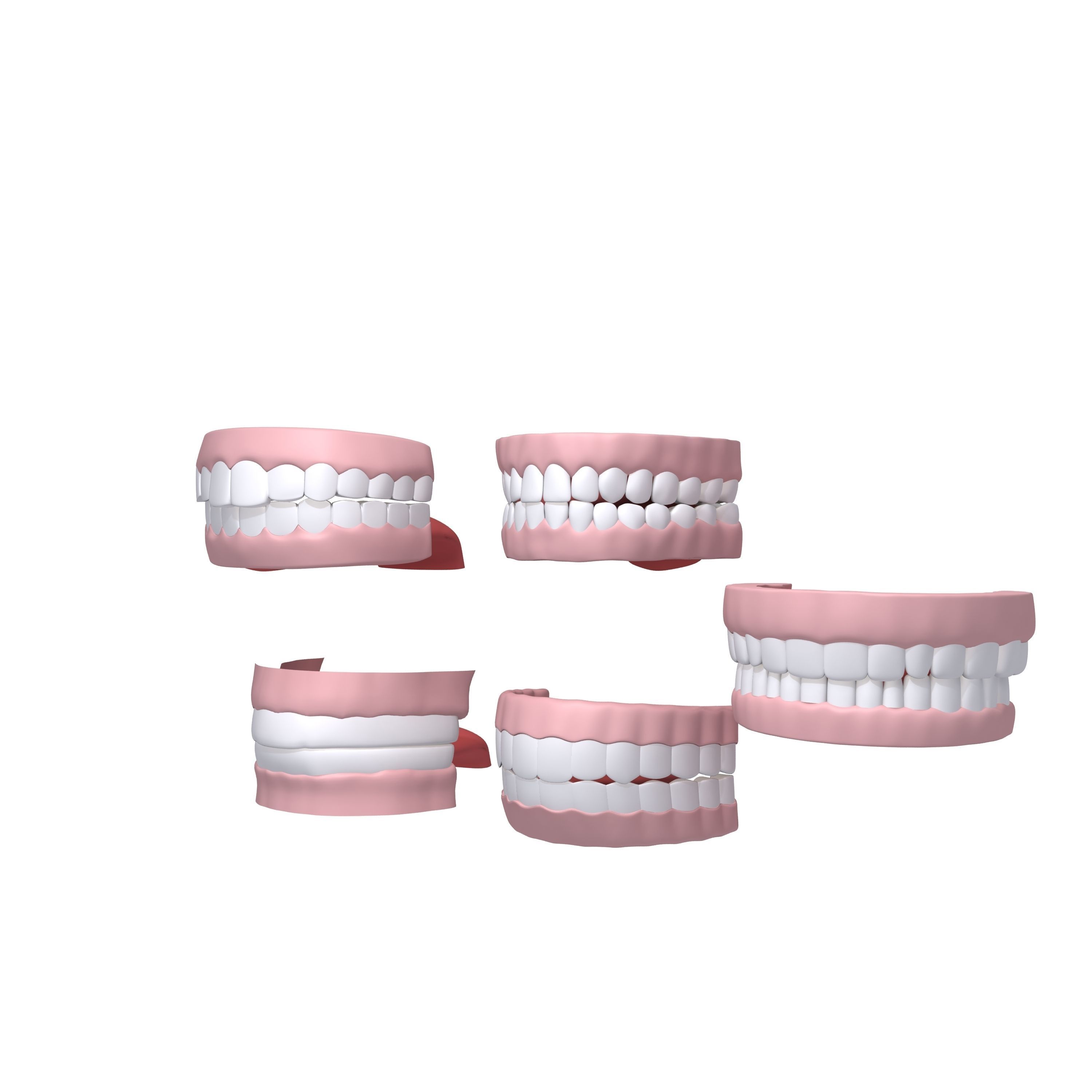 Human Mouth 03 Teeth Cartoon 3D model_4