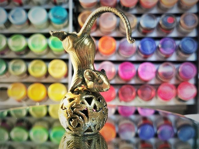 Oriental Mouse sculpture V4 -rodents souvenir -3D print model  3D print model