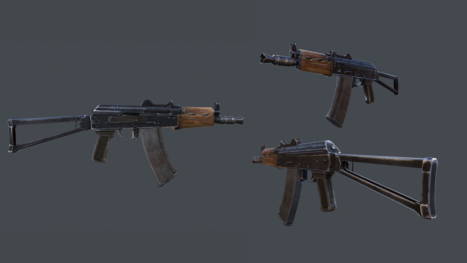Mobile Weapon Pack Low-poly 3D model_1