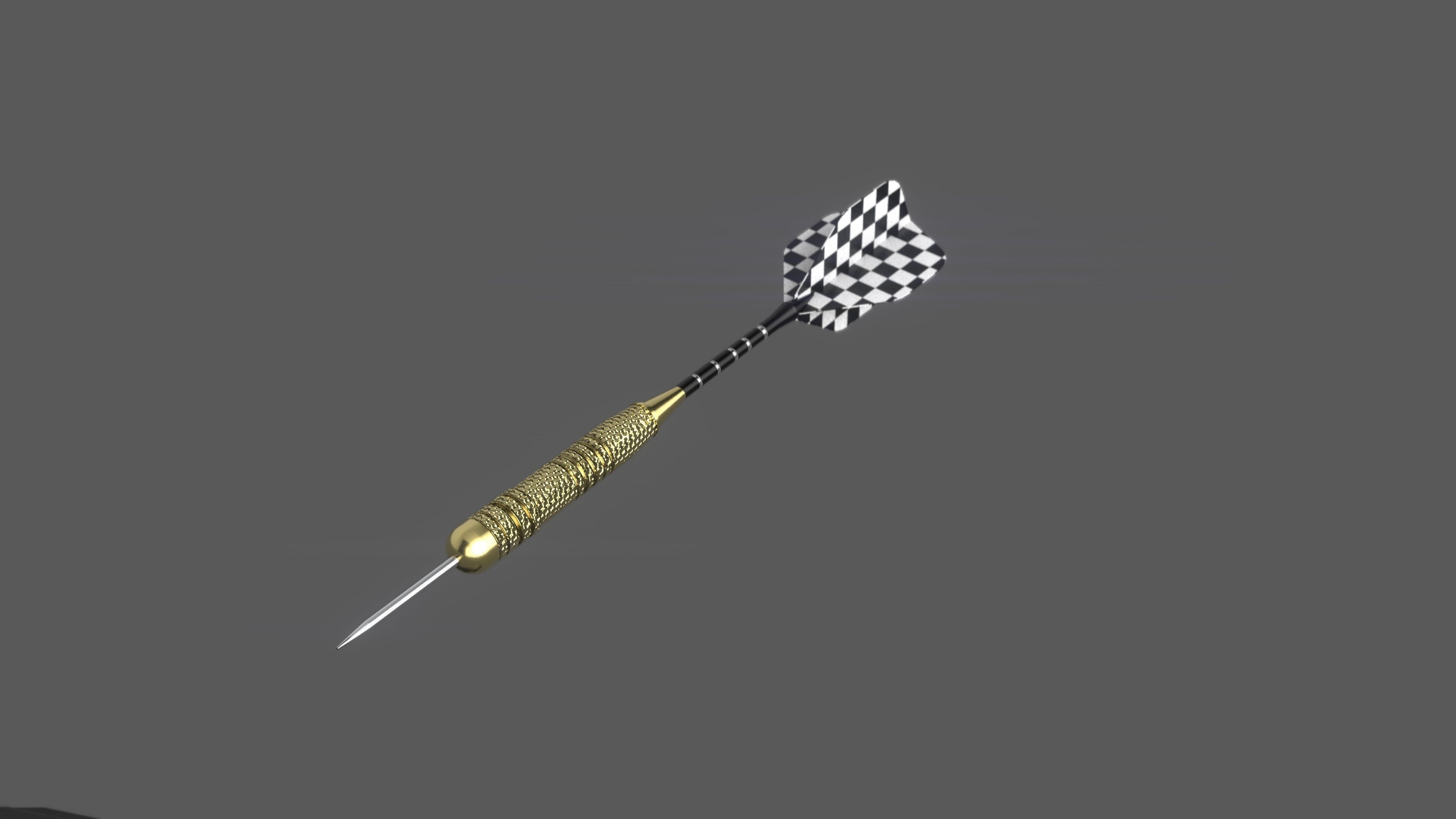 Dart Board Low-poly 3D model_5