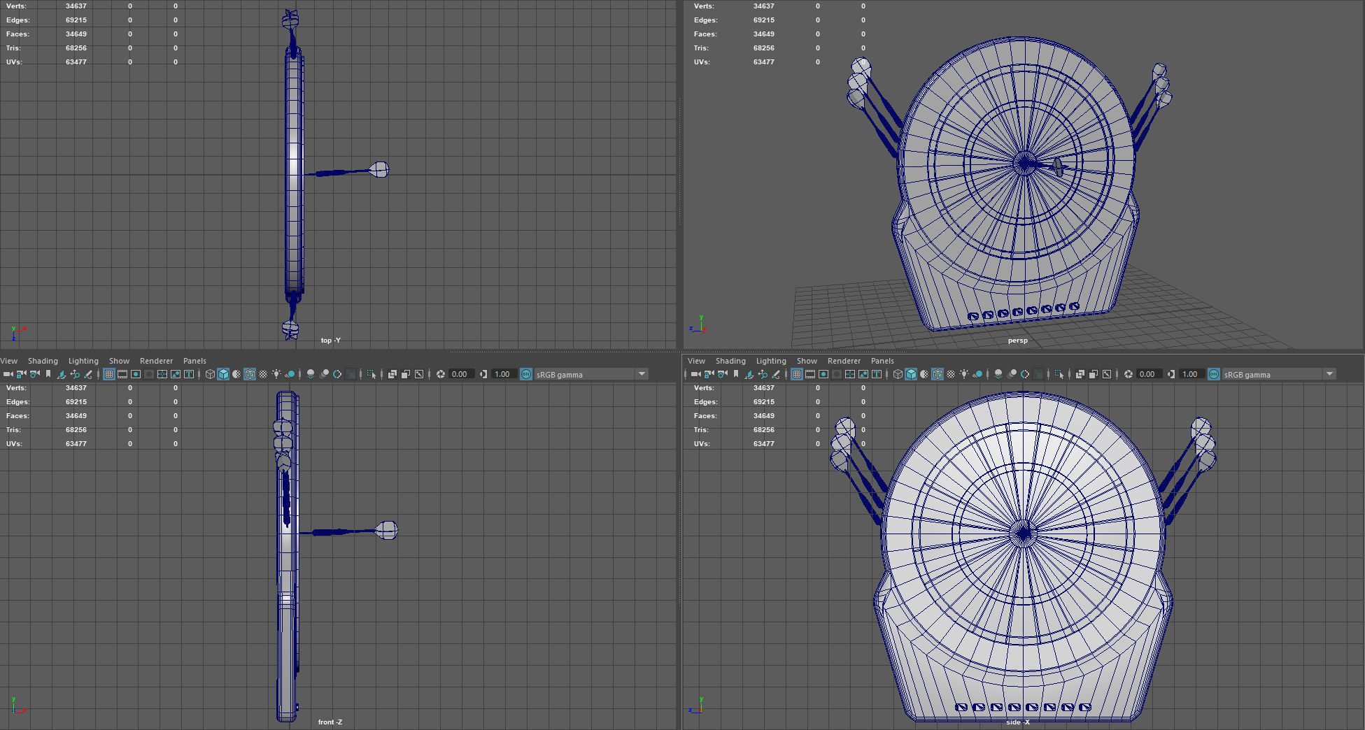 Dart Board Low-poly 3D model_12