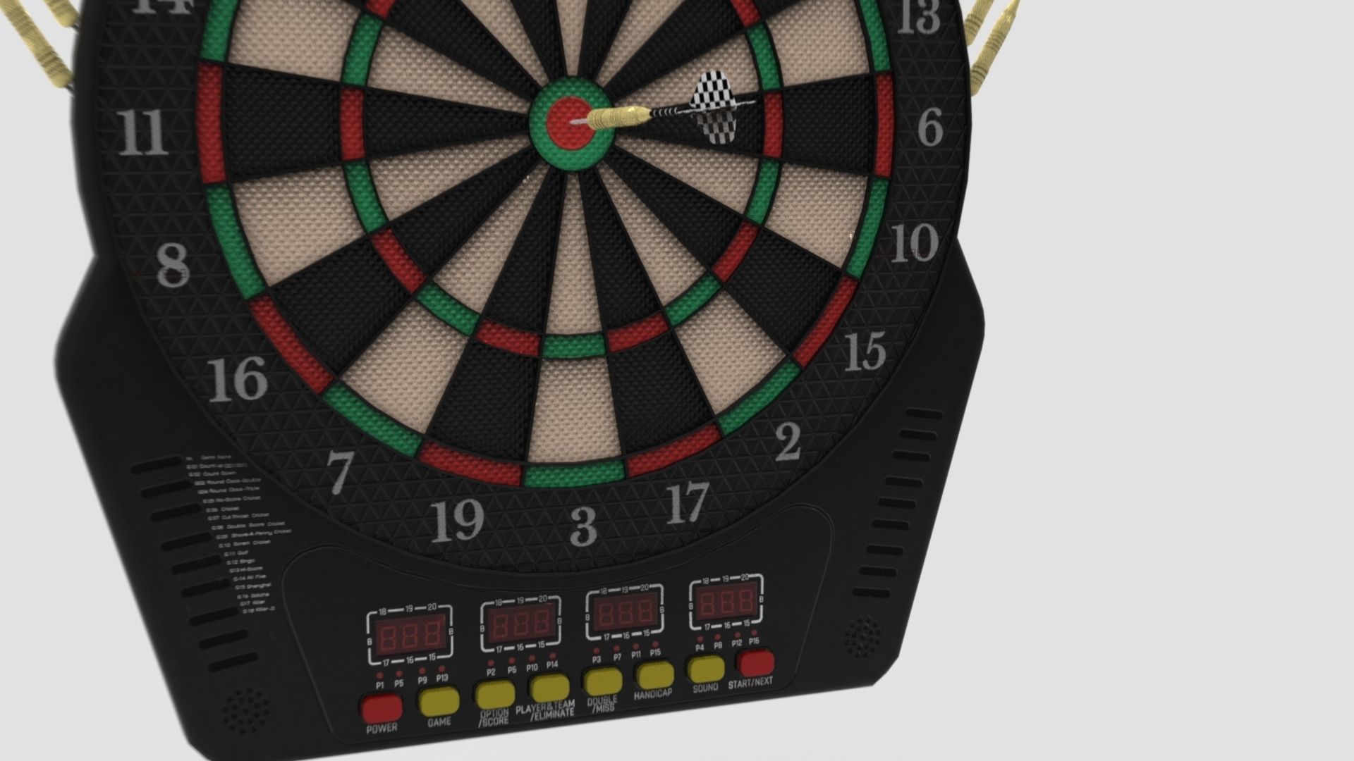 Dart Board Low-poly 3D model_17