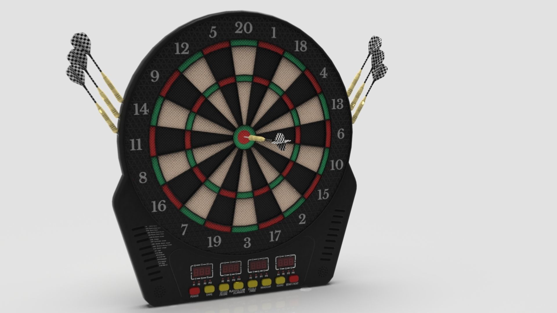 Dart Board Low-poly 3D model_6
