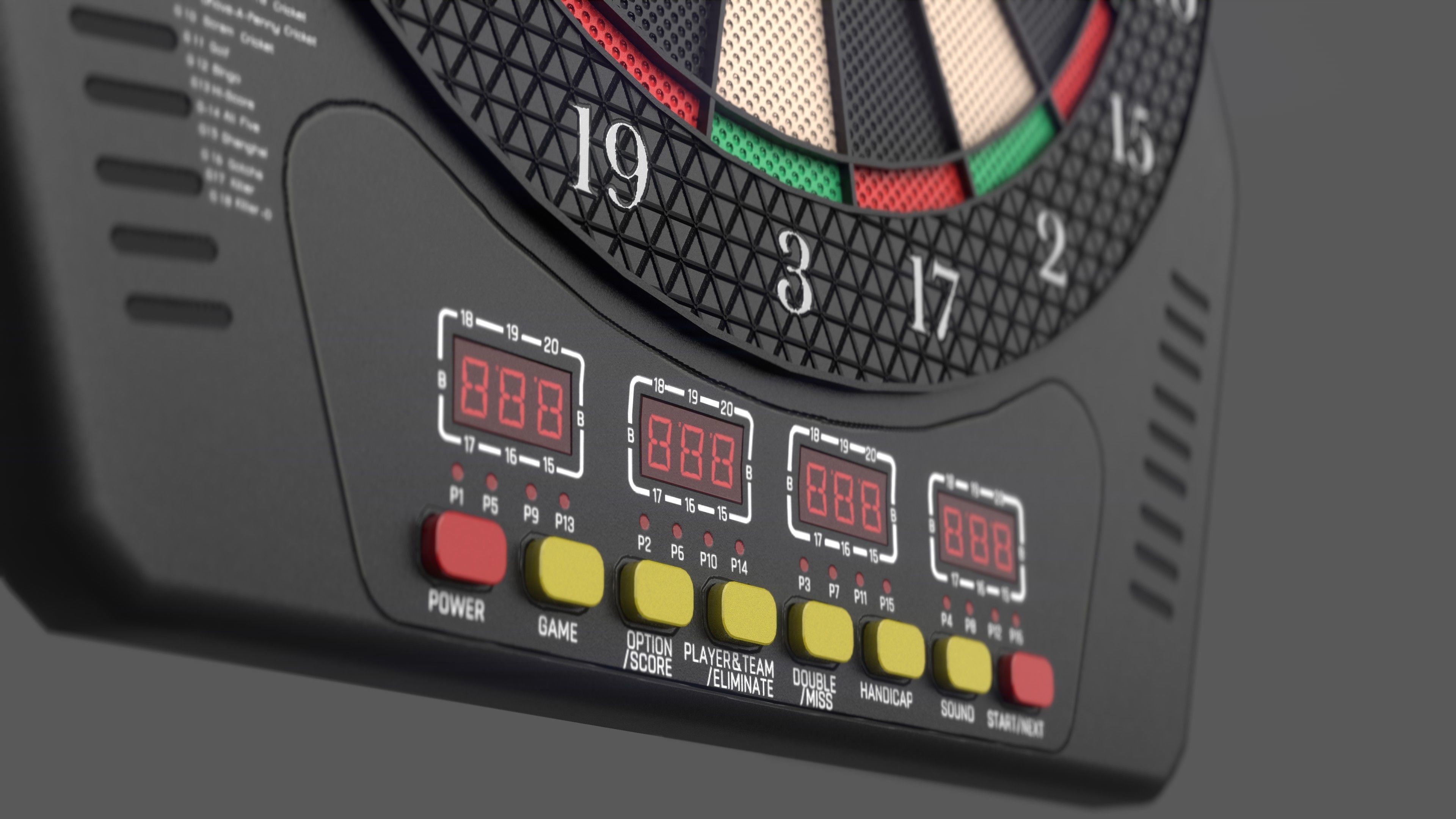 Dart Board Low-poly 3D model_4