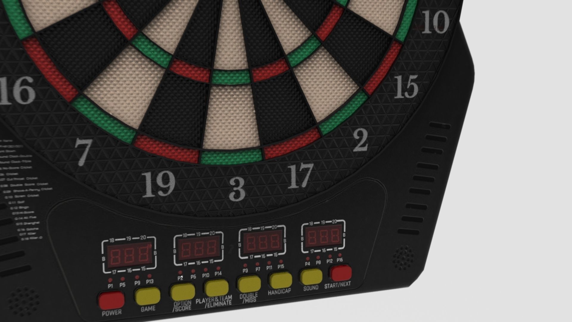 Dart Board Low-poly 3D model_19