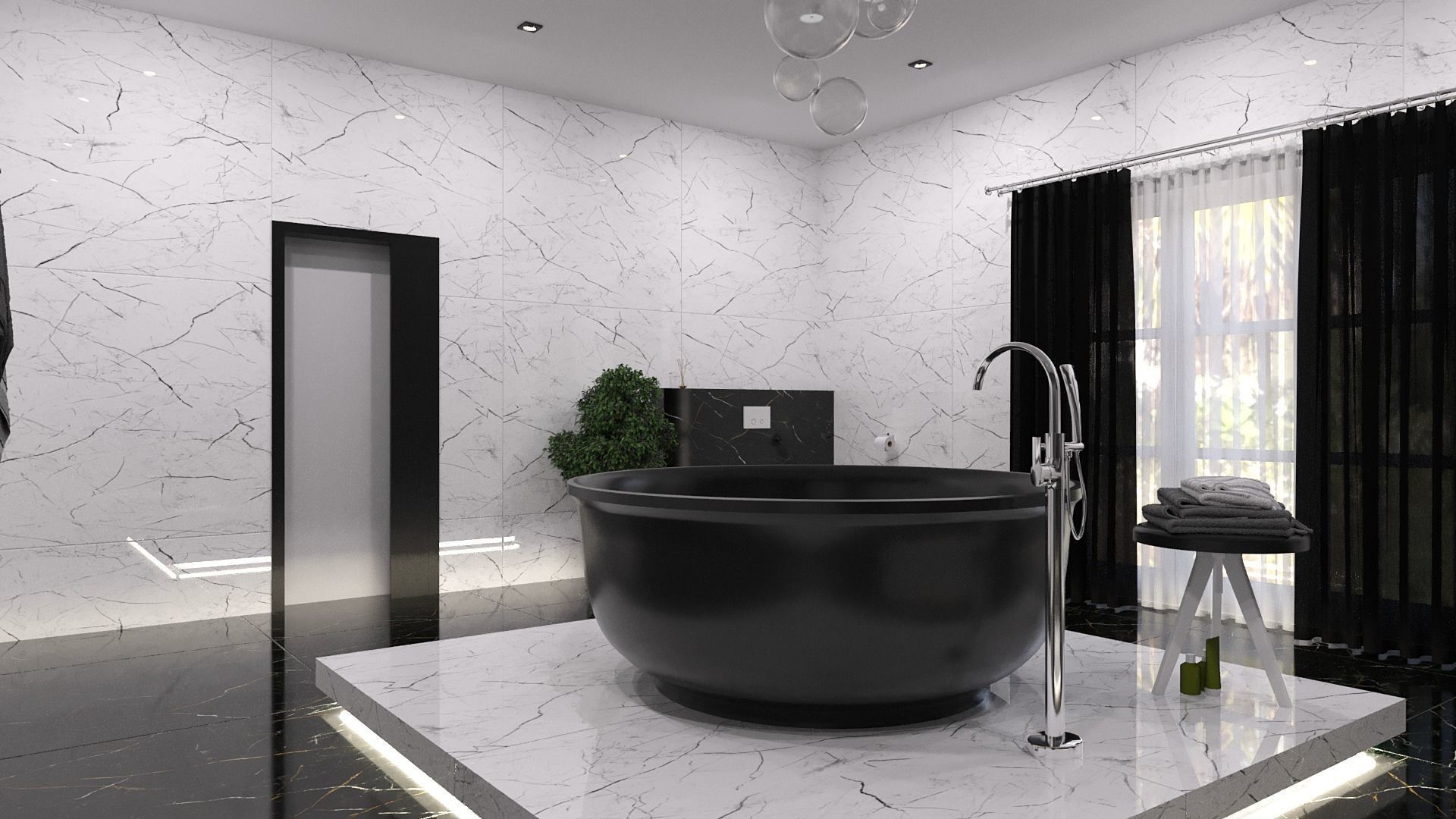 Bathroom 12 Low-poly 3D model_2