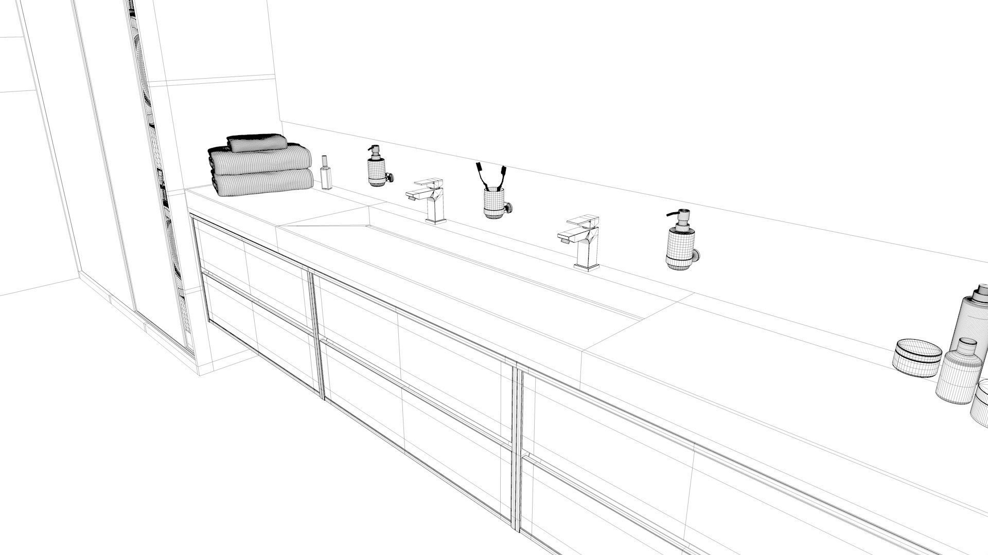 Bathroom 12 Low-poly 3D model_13