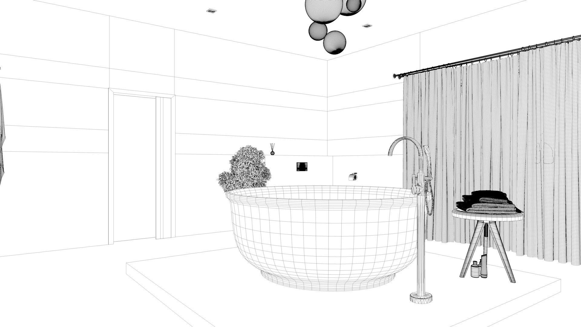 Bathroom 12 Low-poly 3D model_10