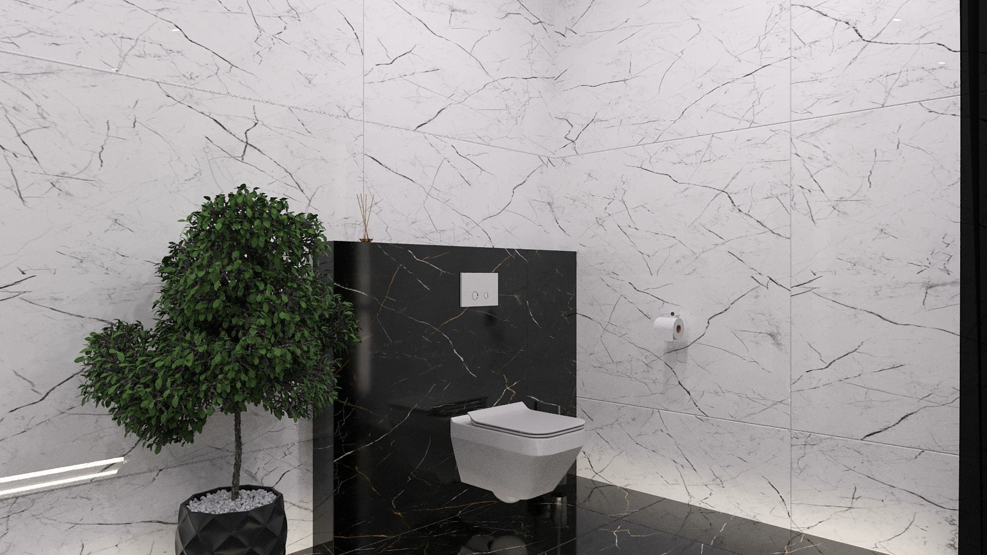 Bathroom 12 Low-poly 3D model_4