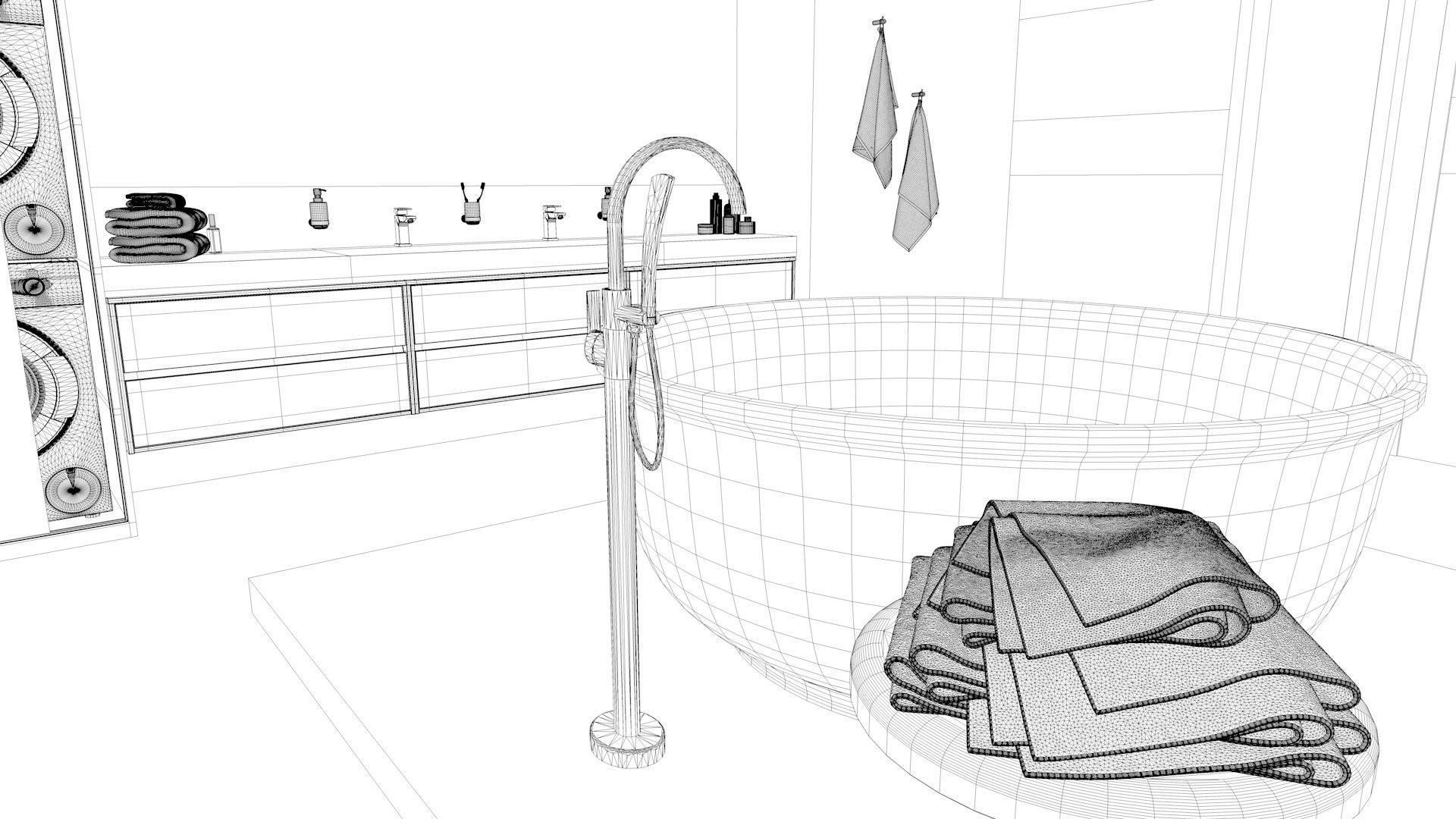 Bathroom 12 Low-poly 3D model_16