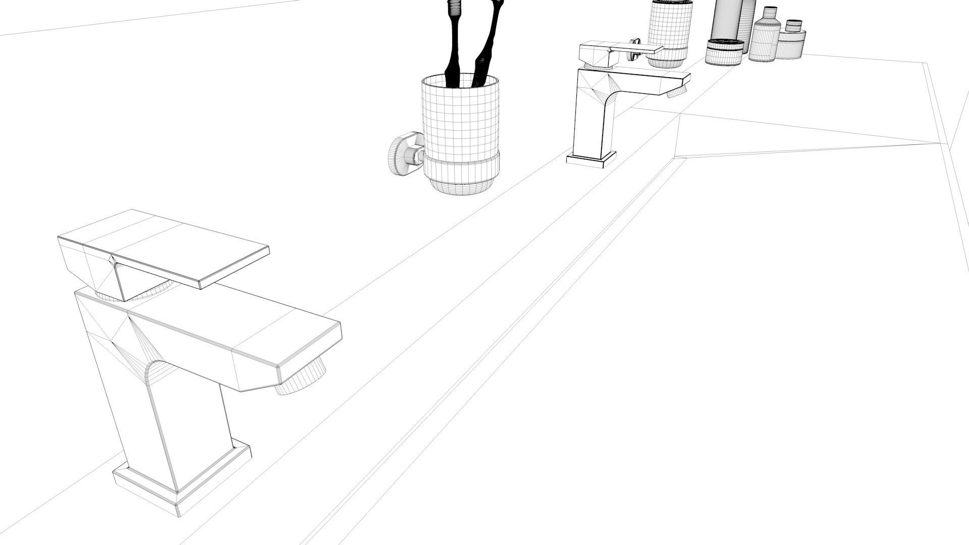 Bathroom 12 Low-poly 3D model_14