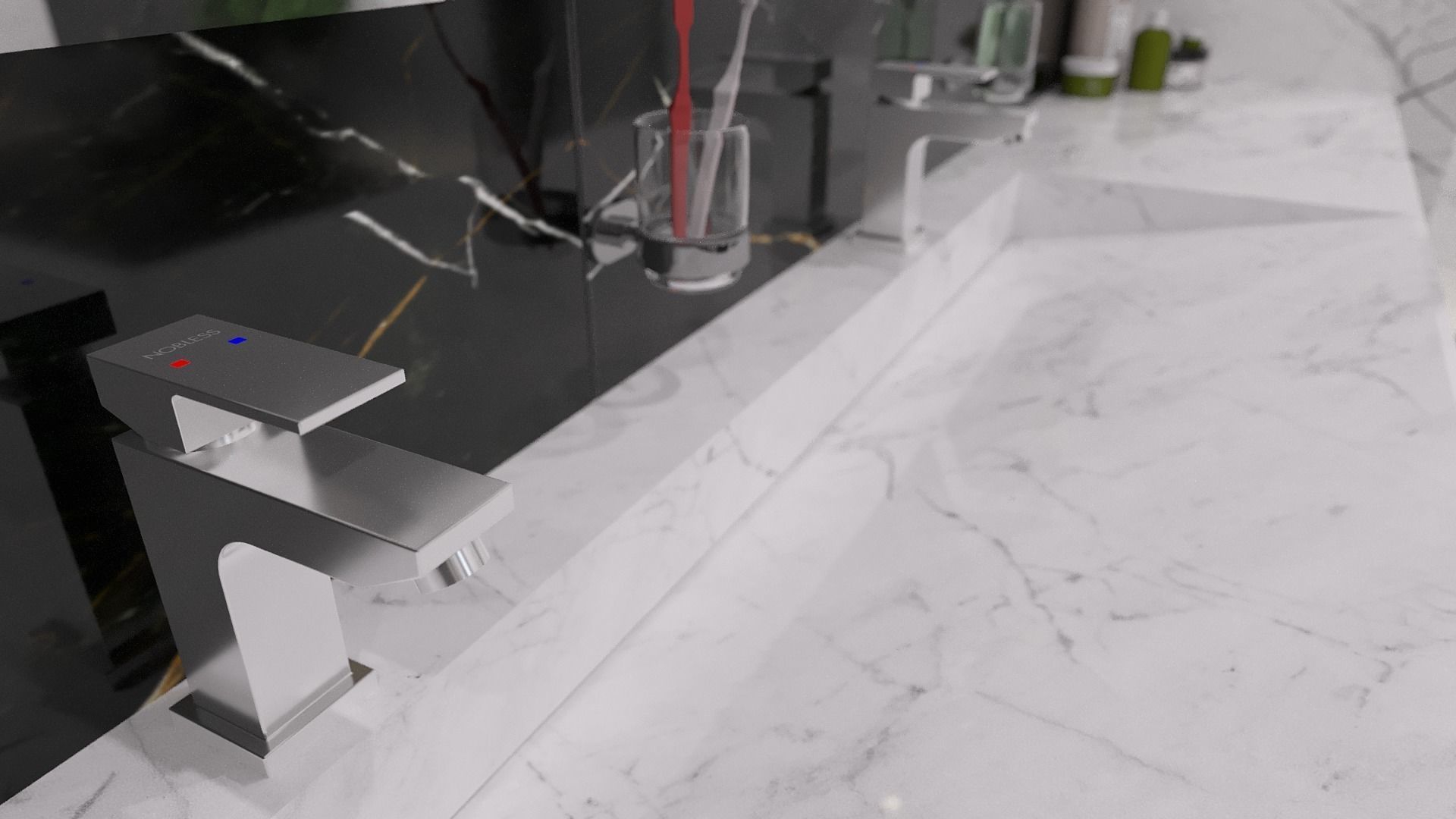 Bathroom 12 Low-poly 3D model_6