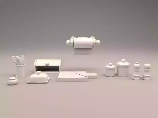 Stylized Granny Vintage Kitchen Utensils