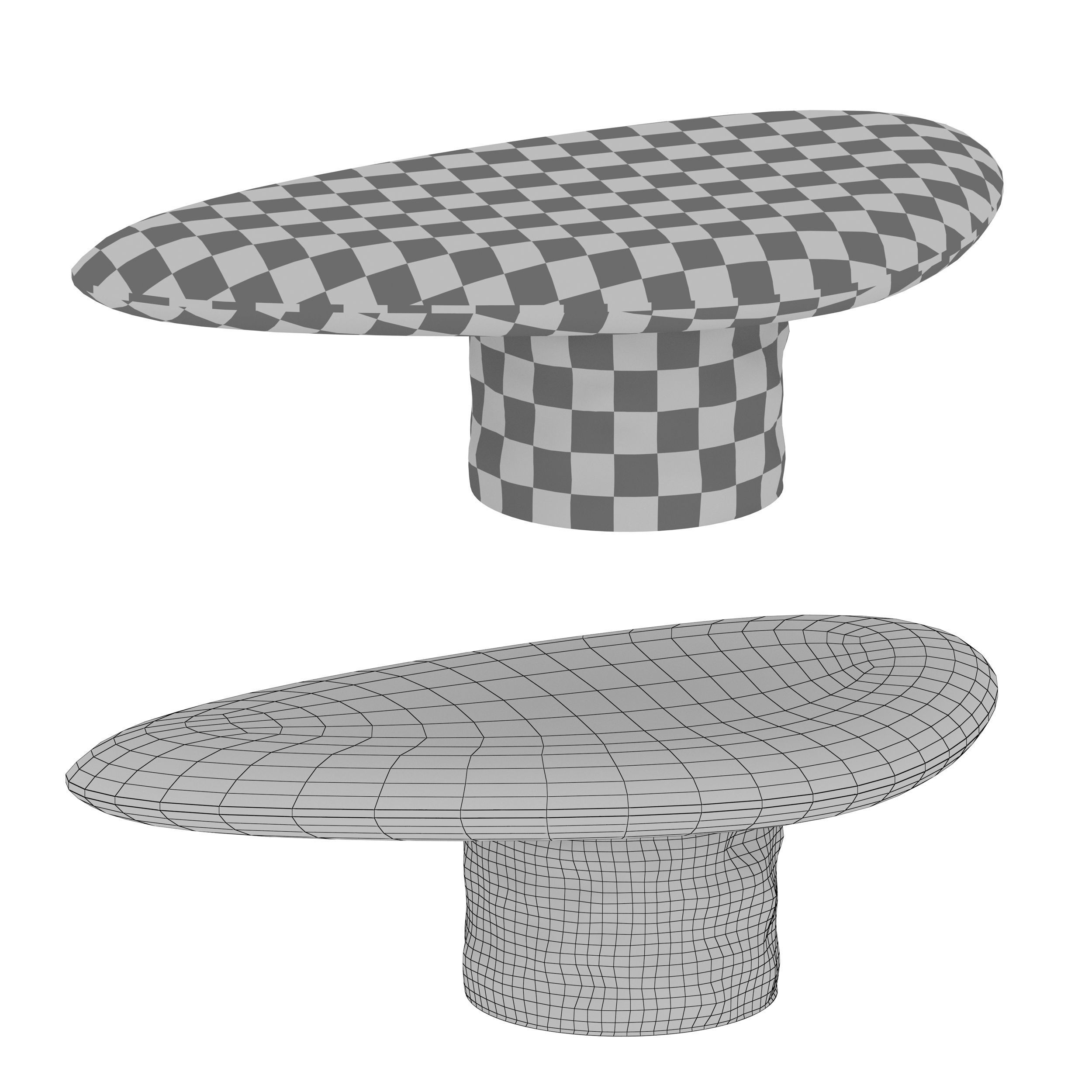 Galisteo Pebble Coffee Table Crate and Barrel 3D model_10
