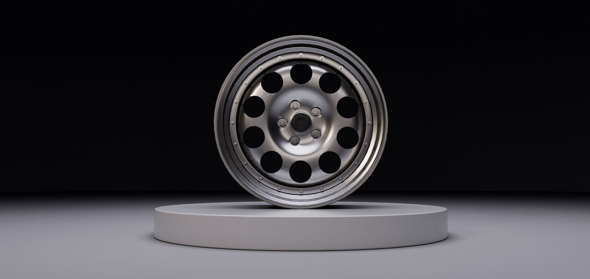 L10 wheel Low-poly 3D model_2