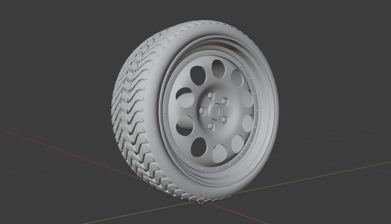 L10 wheel Low-poly 3D model_7