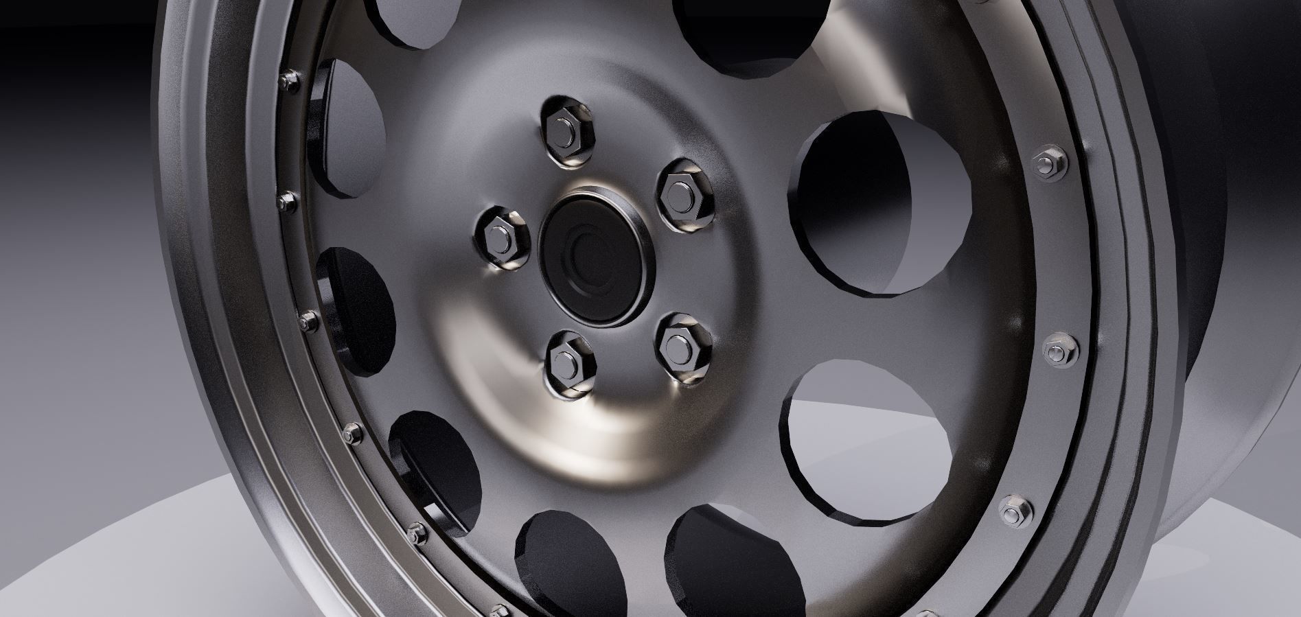 L10 wheel Low-poly 3D model_3