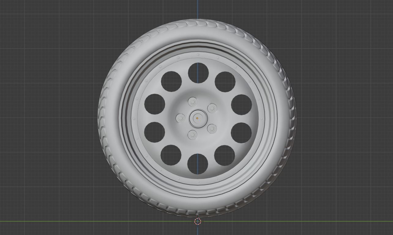 L10 wheel Low-poly 3D model_9