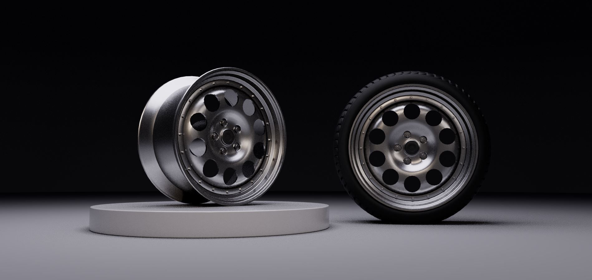 L10 wheel Low-poly 3D model_4
